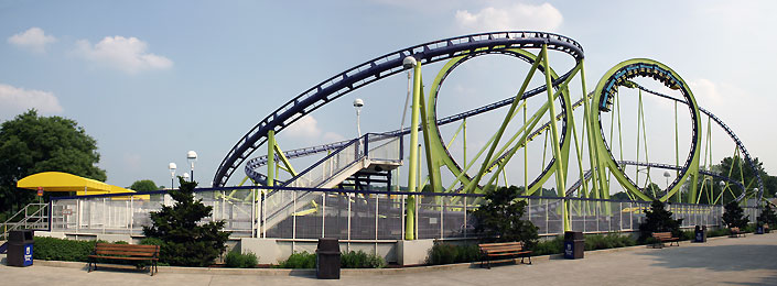 Panorama der neuen Kirmesbahn